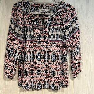 Velvet by Graham & Spencer vintage blouse 3/4 length sleeves size small